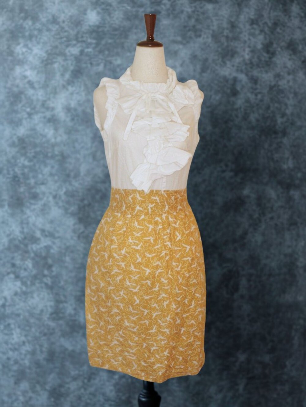 Anthropologie Girls From Savoy Sunny Soiree Ruffle Bird Print Dress 6